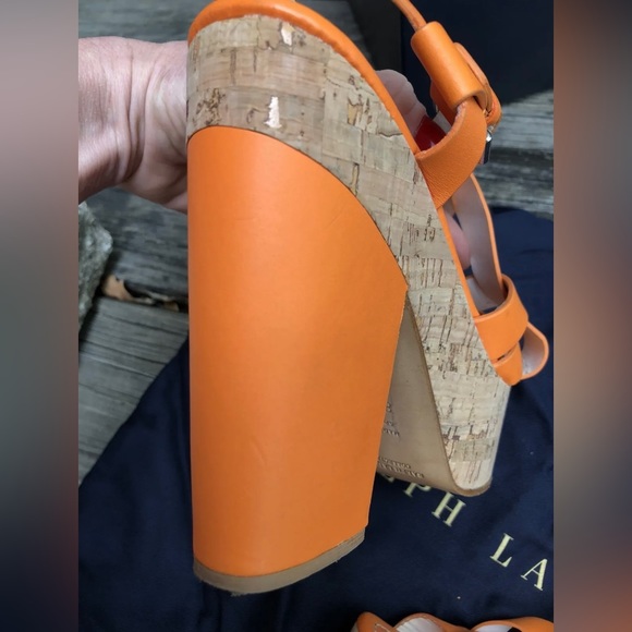 Ralph Lauren Collection women platform heel leather sandals - Picture 4 of 9